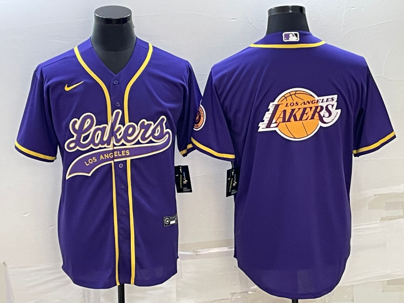 Nike 2023 Men Los Angeles Lakers Blank purple NBA Jersey 13
